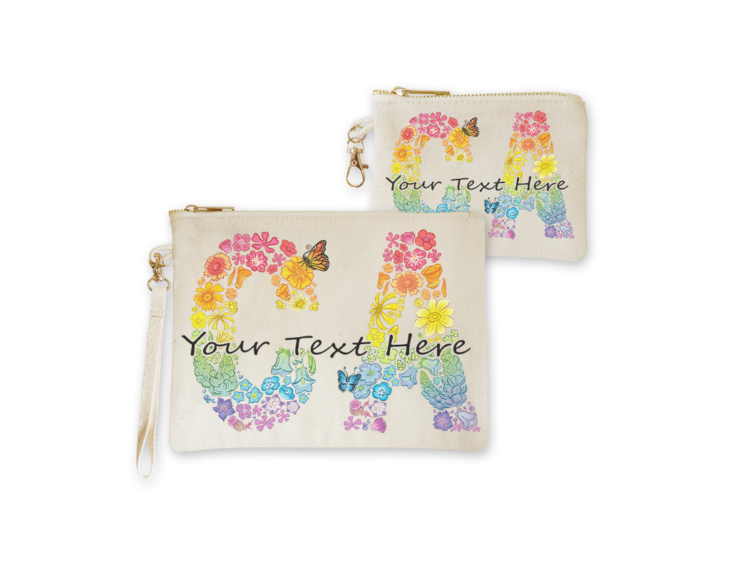 SF Mercantile Rainbow Floral CA Custom Pouches