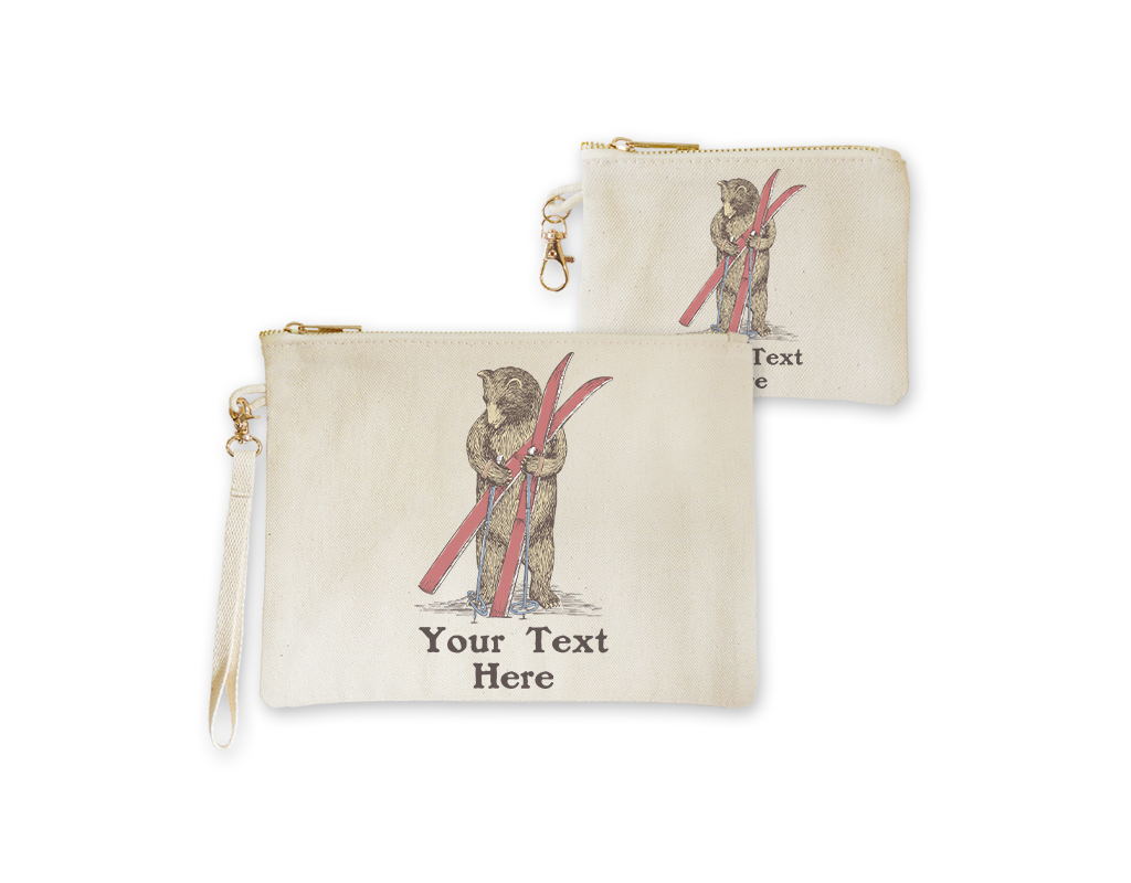 SF Mercantile Ski Bear Custom Pouches