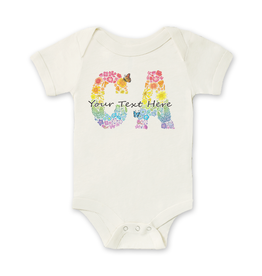 SF Mercantile Rainbow Floral CA  Custom Onesie