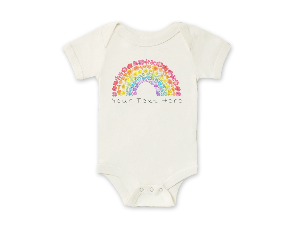 SF Mercantile Wildflower Rainbow Custom Onesie