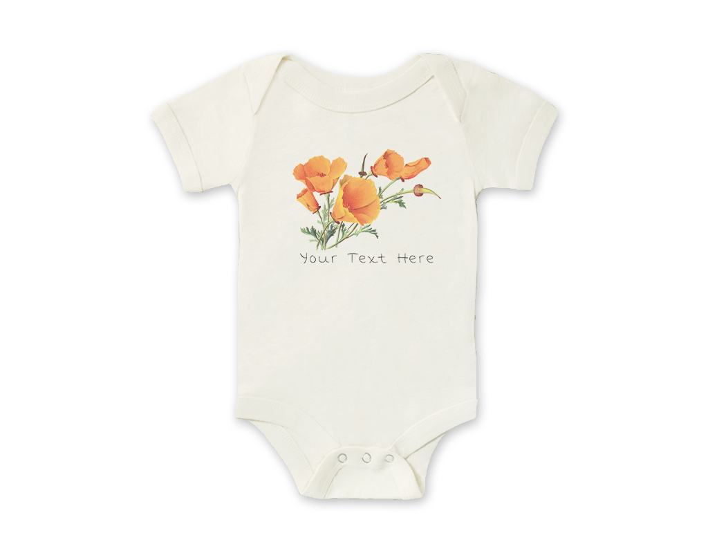 SF Mercantile Vintage Poppies Custom Onesie