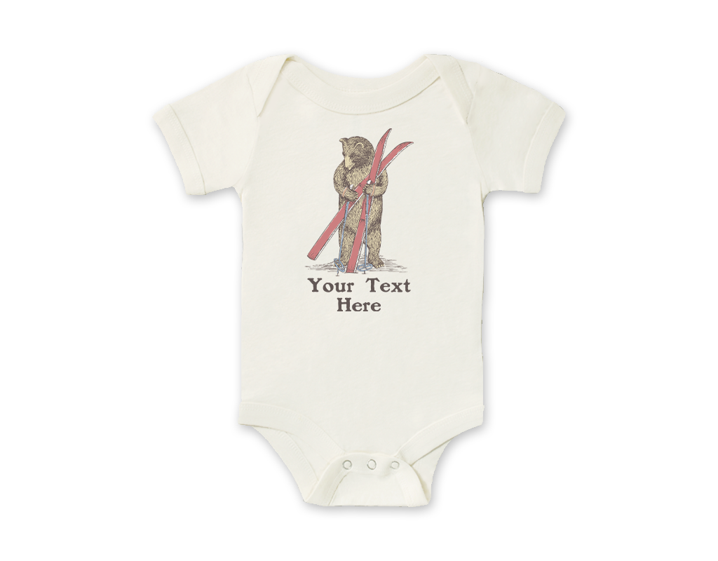 SF Mercantile Ski Bear Custom Onesie