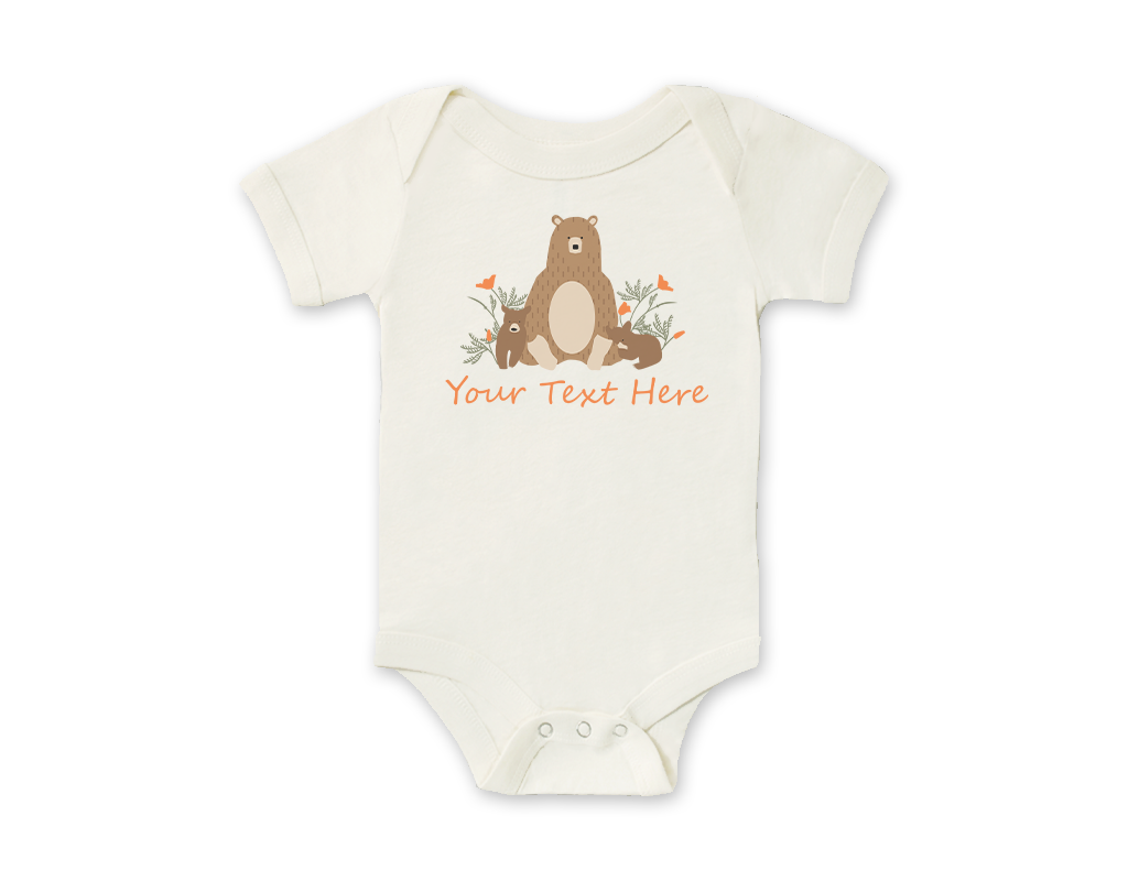 SF Mercantile Bear Family Custom Onesie