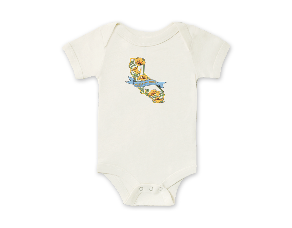 SF Mercantile State w/ Poppies Custom Onesie