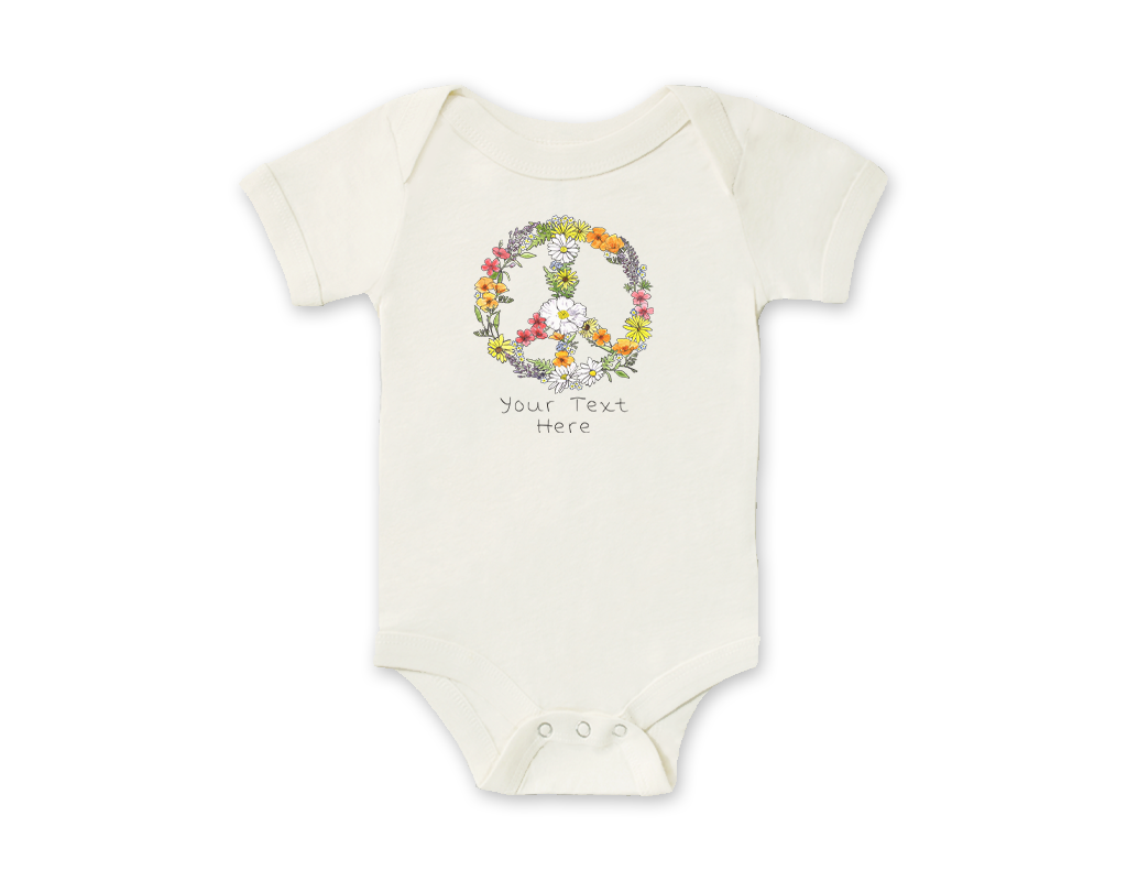 SF Mercantile Floral Peace Custom Onesie