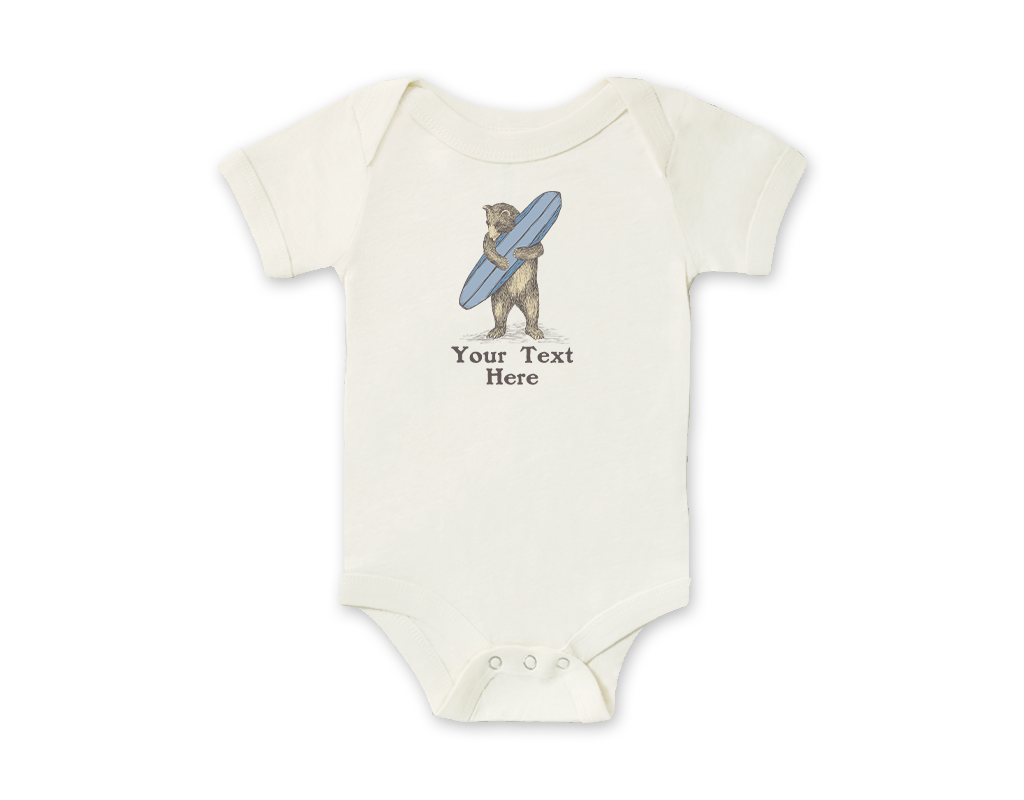 SF Mercantile Surf Bear Custom Onesie