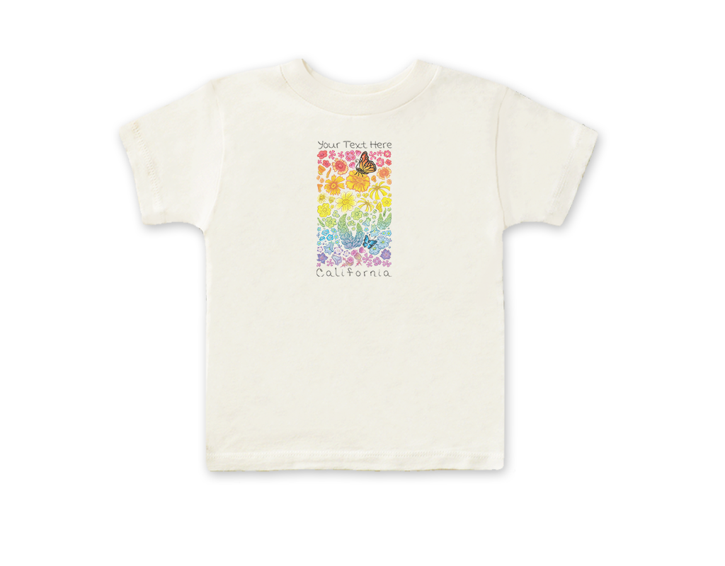 SF Mercantile Rainbow Floral Field Custom Kids Tee