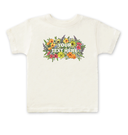 SF Mercantile Floral Text Custom Kids Tee