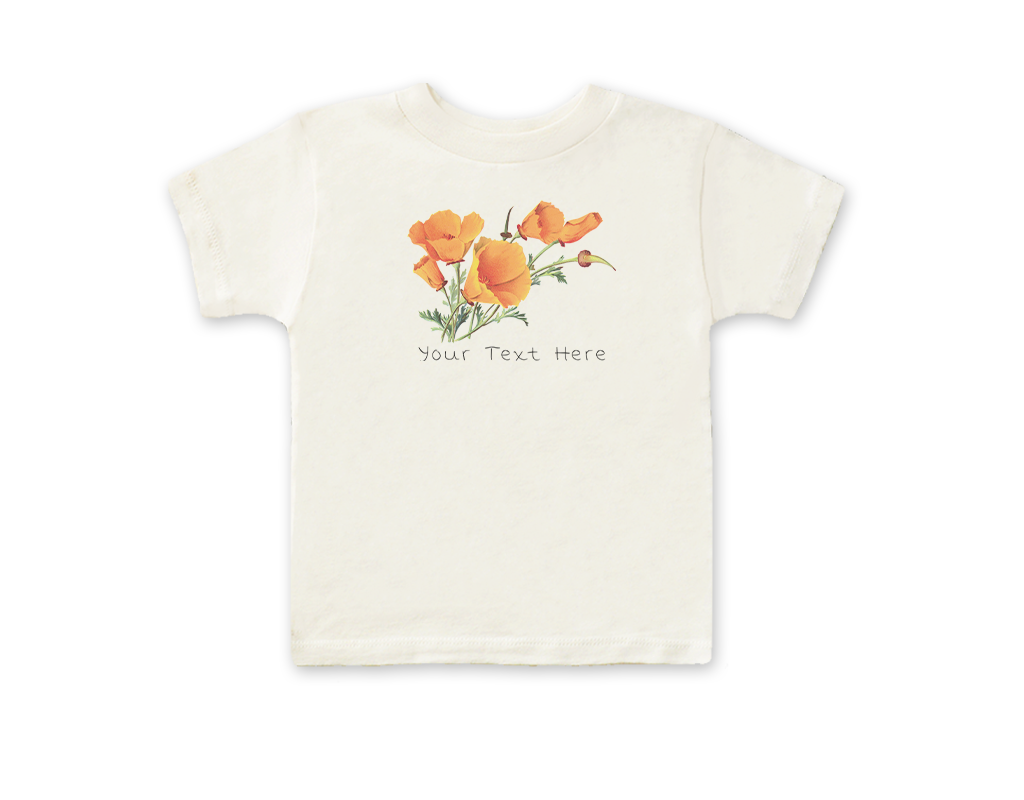 SF Mercantile Vintage Poppies Custom Kids Tee