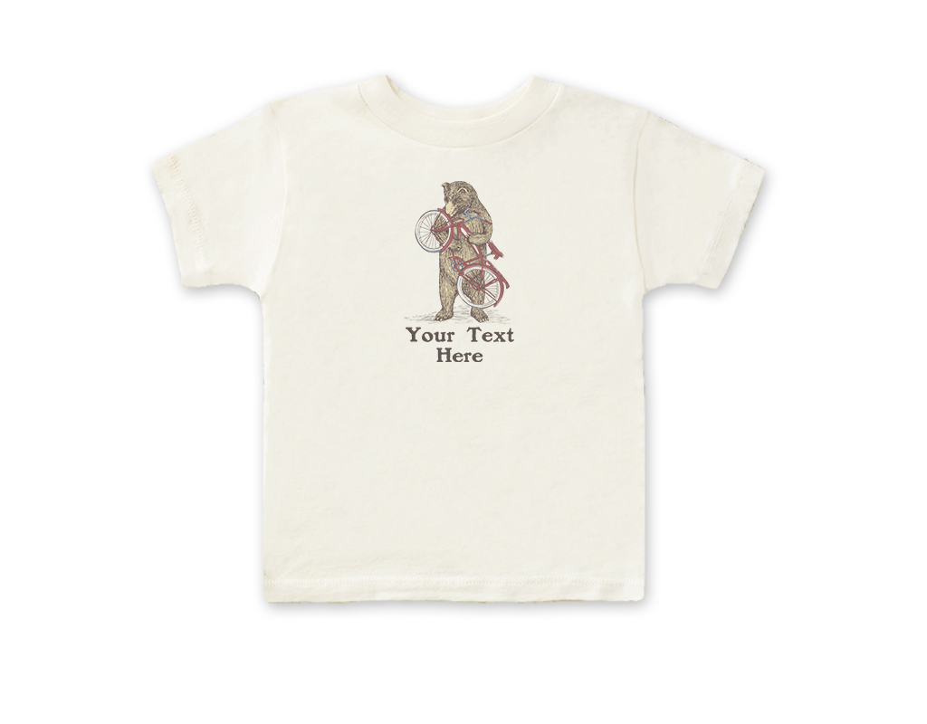 SF Mercantile Bike Bear Custom Kids Tee