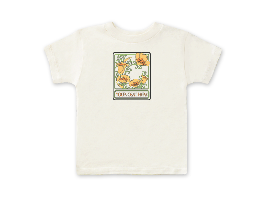 SF Mercantile Nouveau Poppies Custom Kids Tee