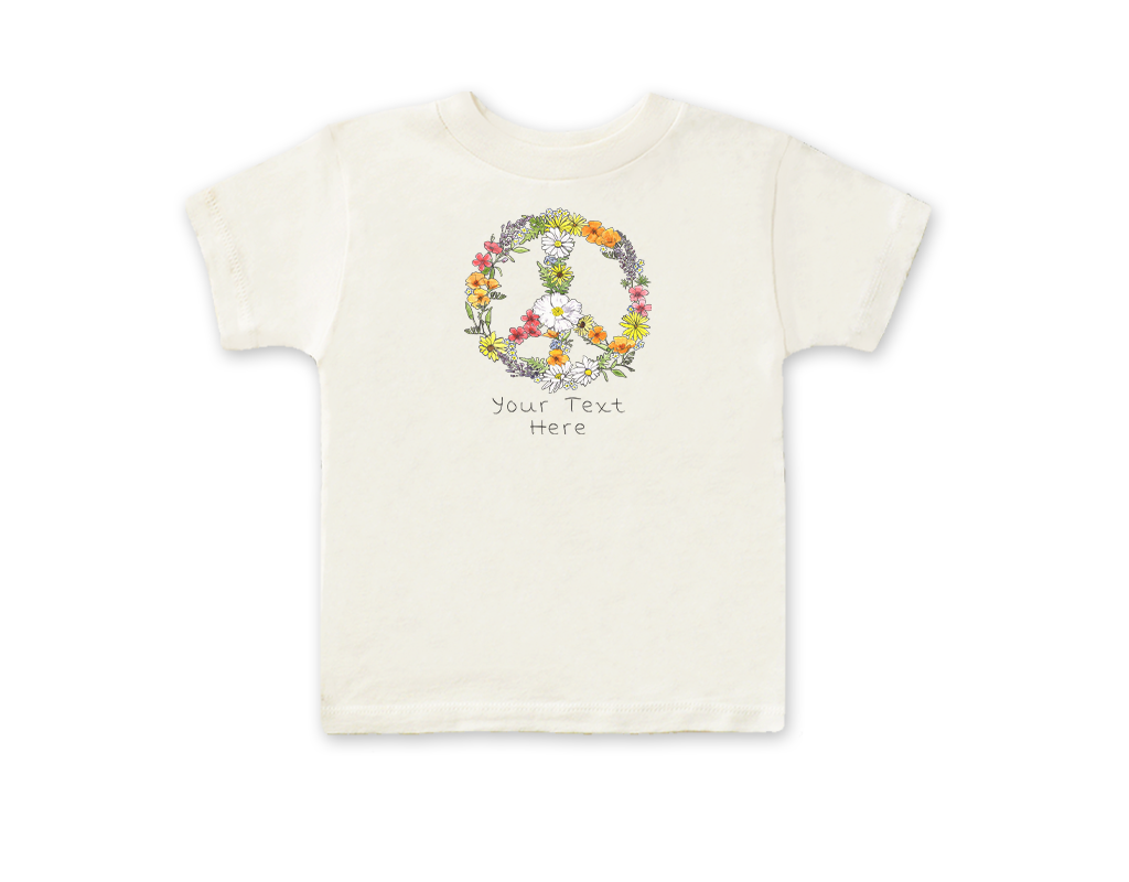 SF Mercantile Floral Peace Custom Kids Tee
