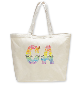 SF Mercantile Rainbow Floral CA Custom Totes