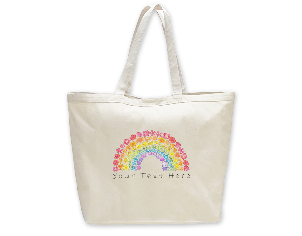 SF Mercantile Wildflower Rainbow Custom Totes