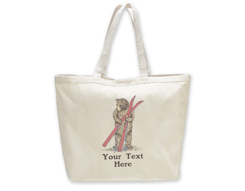 SF Mercantile Ski Bear Custom Totes