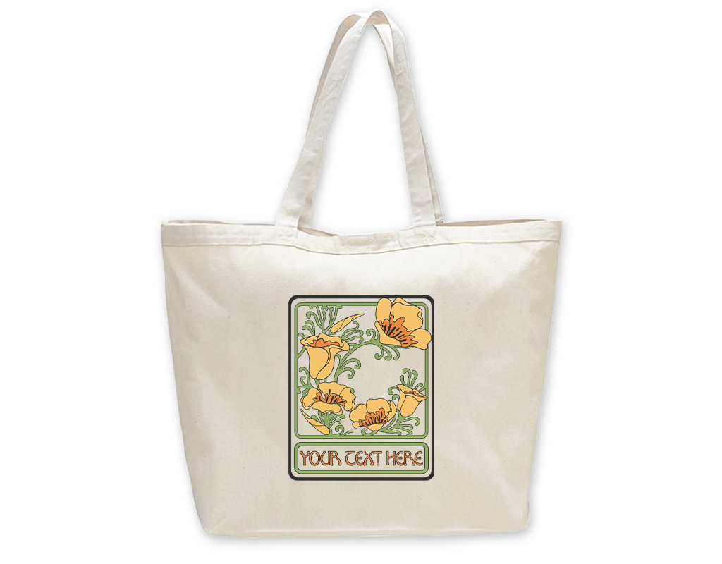 SF Mercantile Nouveau Poppies Custom Totes