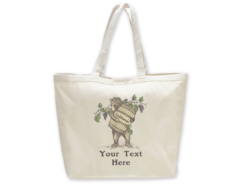 SF Mercantile Wine Bear Custom Totes