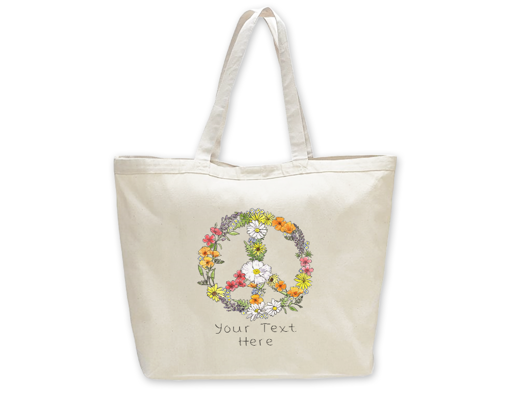 SF Mercantile Floral Peace Custom Totes