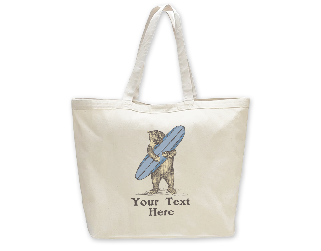 SF Mercantile Surf Bear Custom Totes