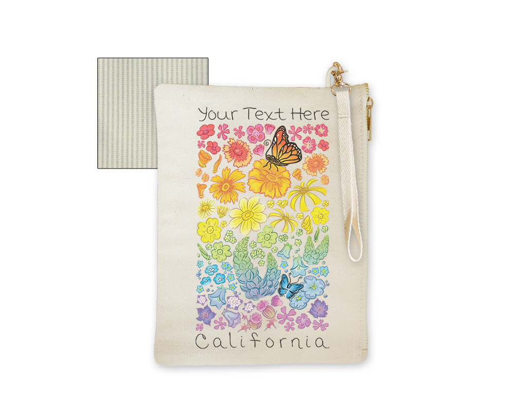 SF Mercantile Rainbow Floral Field Custom Pouches