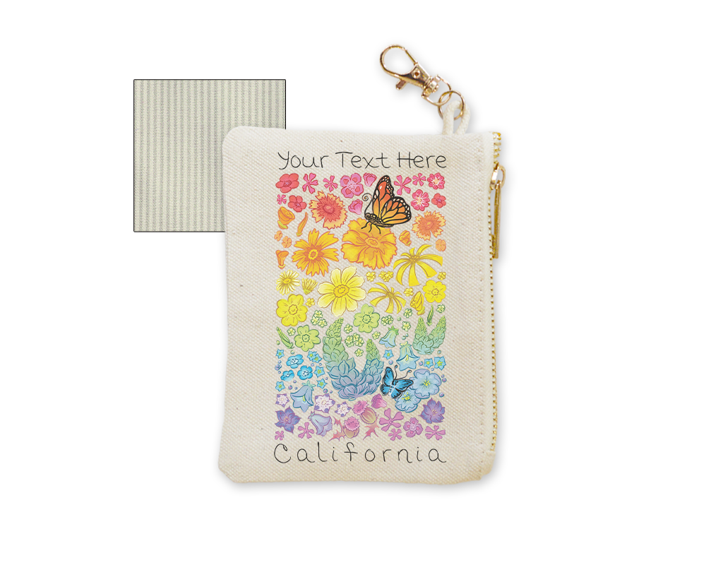 SF Mercantile Rainbow Floral Field Custom Pouches