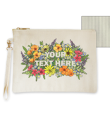 SF Mercantile Floral Text Custom Pouches