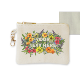SF Mercantile Floral Text Custom Pouches