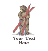 SF Mercantile Ski Bear Custom Pouches