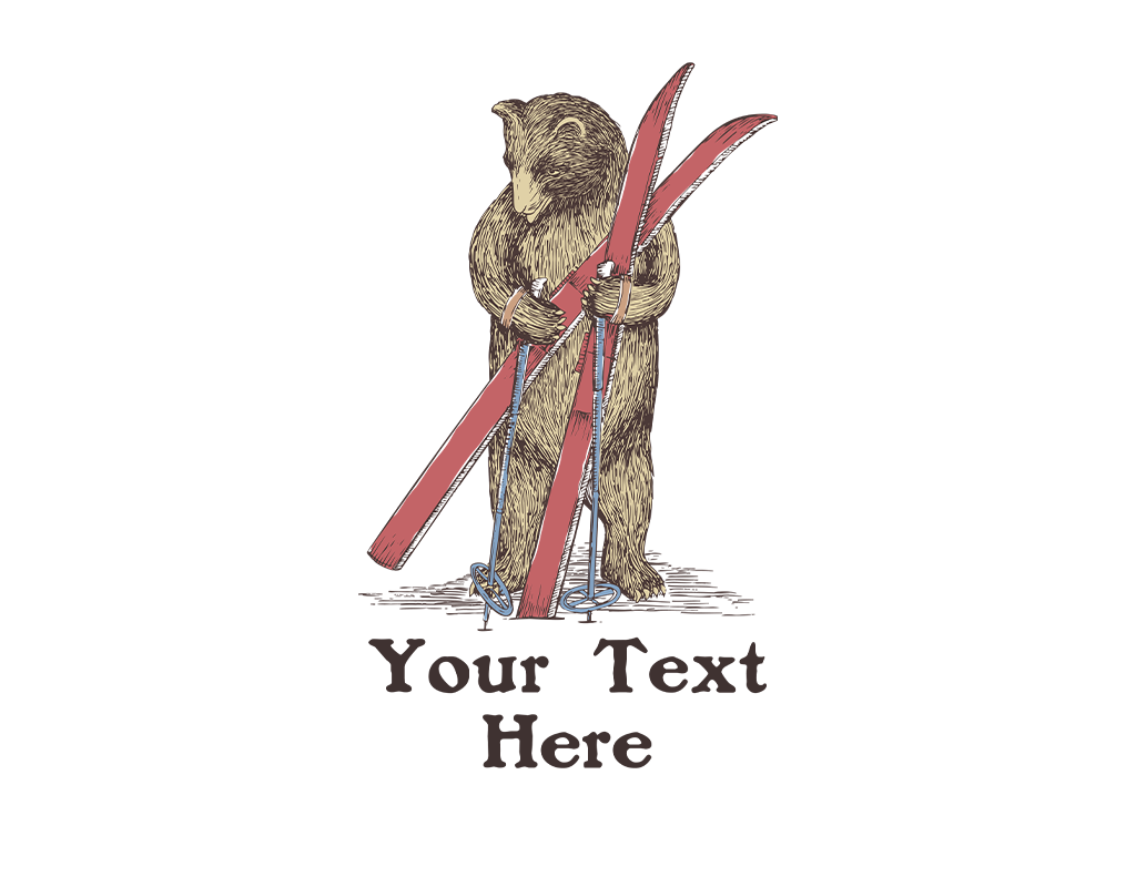 SF Mercantile Ski Bear Custom Pouches