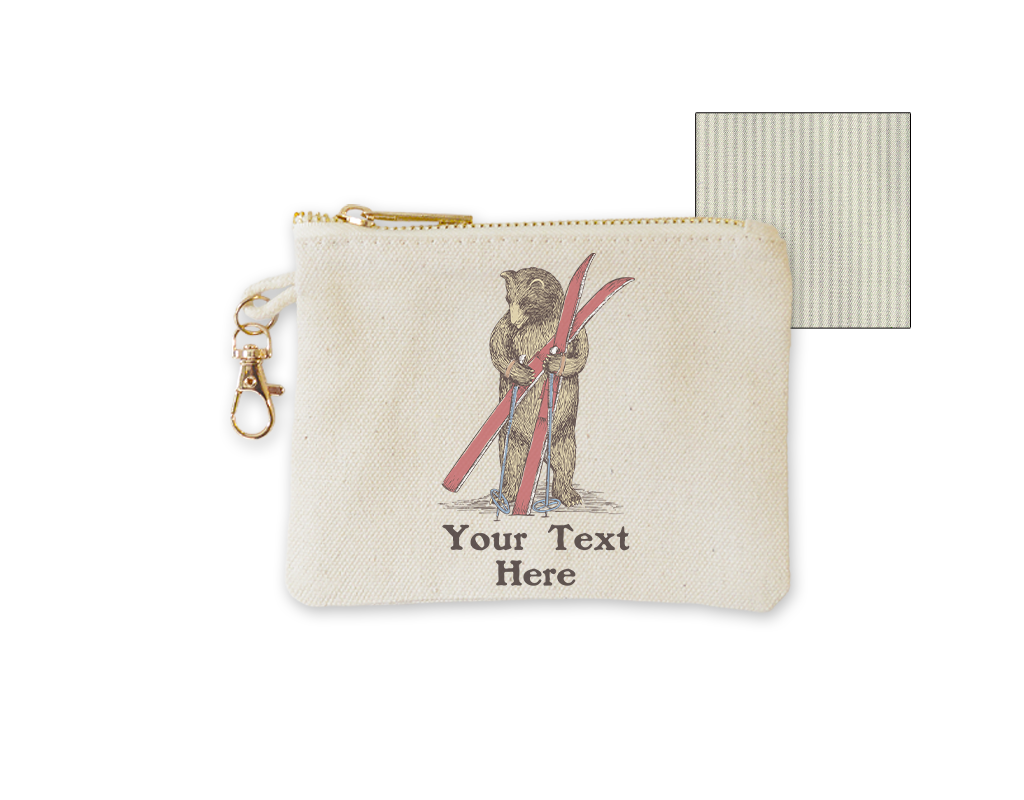 SF Mercantile Ski Bear Custom Pouches