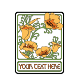 SF Mercantile Nouveau Poppies Custom Pouches