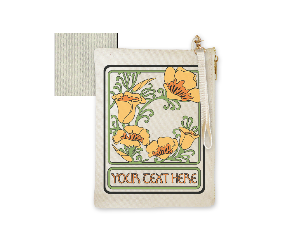 SF Mercantile Nouveau Poppies Custom Pouches