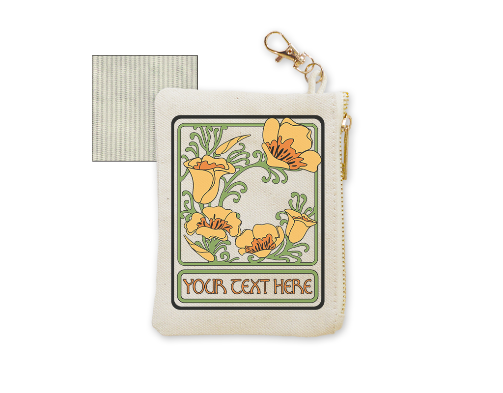 SF Mercantile Nouveau Poppies Custom Pouches