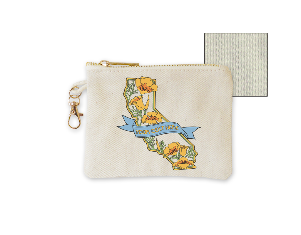 SF Mercantile State w/ Poppies Custom Pouches