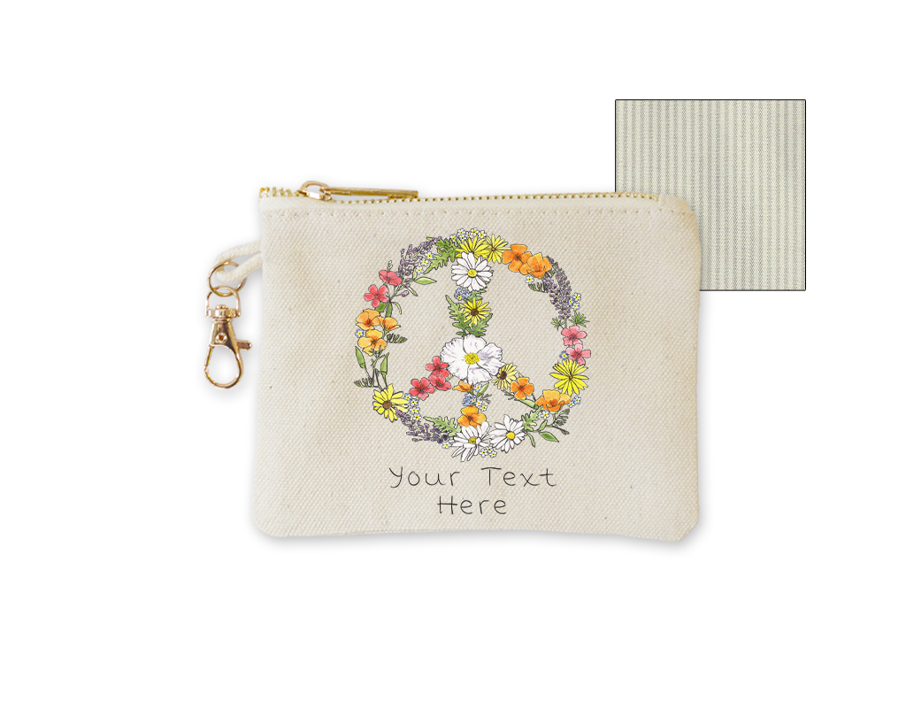 SF Mercantile Floral Peace Custom Pouches