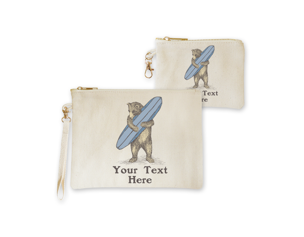 SF Mercantile Surf Bear Custom Pouches