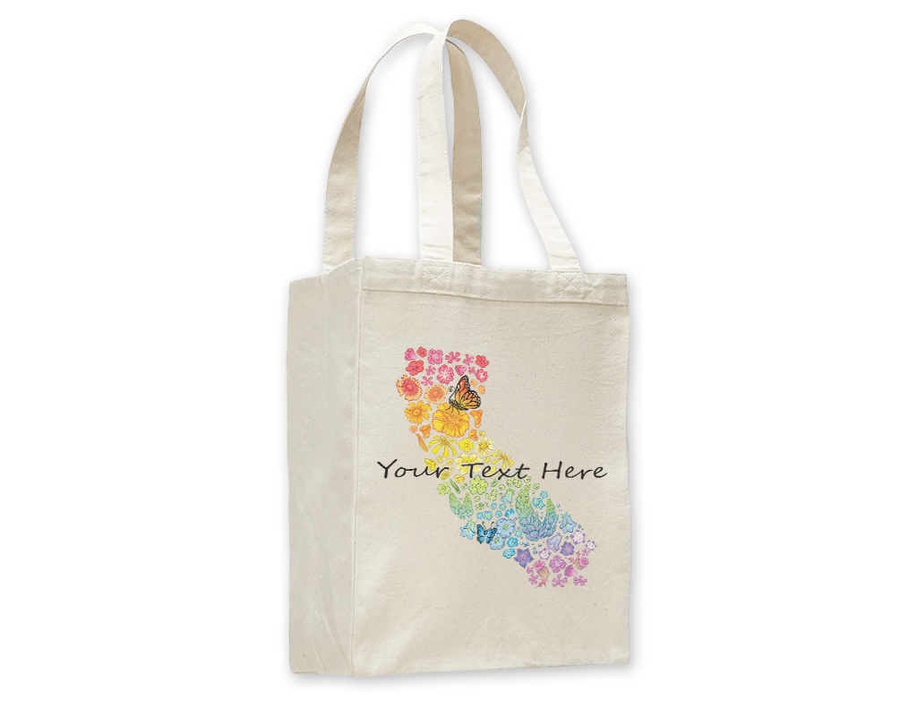 SF Mercantile Rainbow Floral State Custom Totes