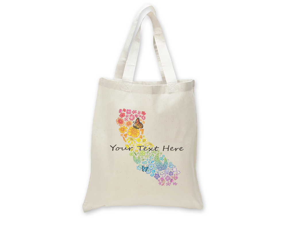 SF Mercantile Rainbow Floral State Custom Totes