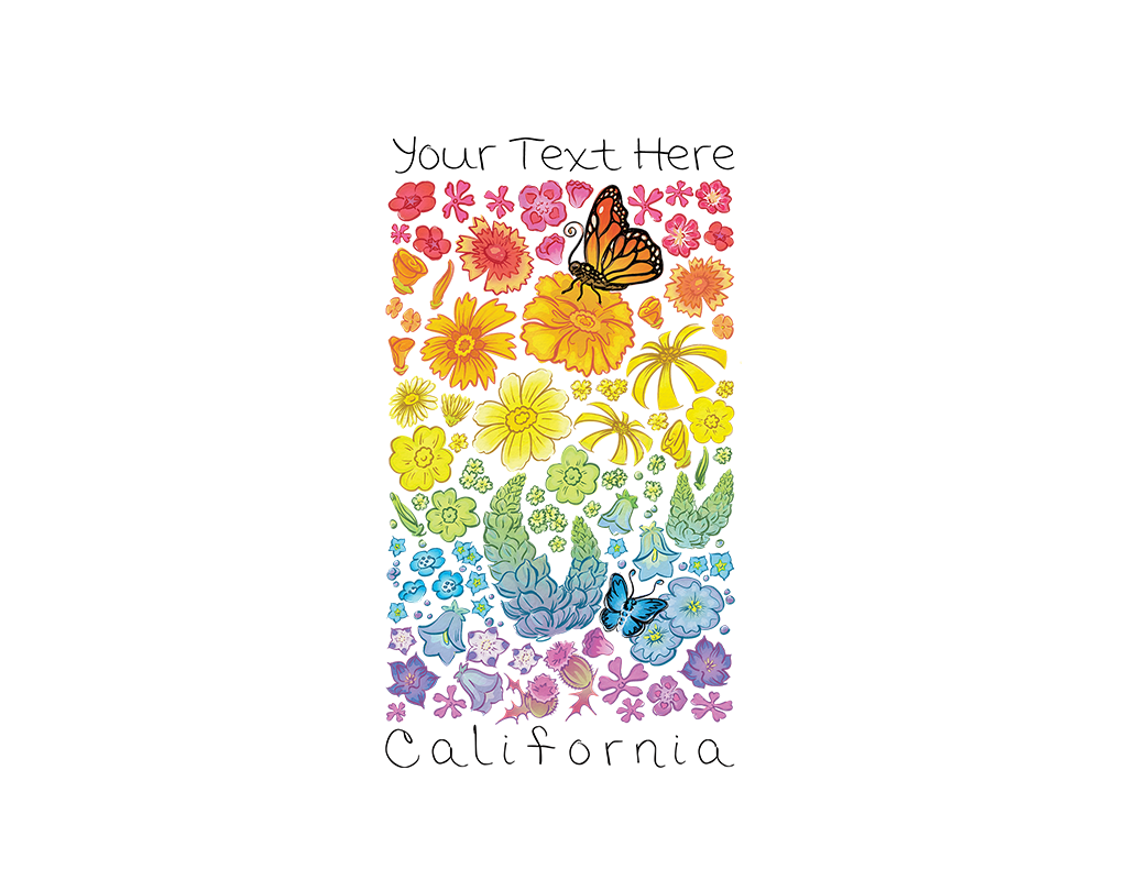 SF Mercantile Rainbow Floral Field Custom Totes