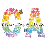 SF Mercantile Rainbow Floral CA Custom Totes