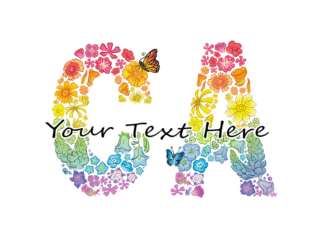 SF Mercantile Rainbow Floral CA Custom Totes
