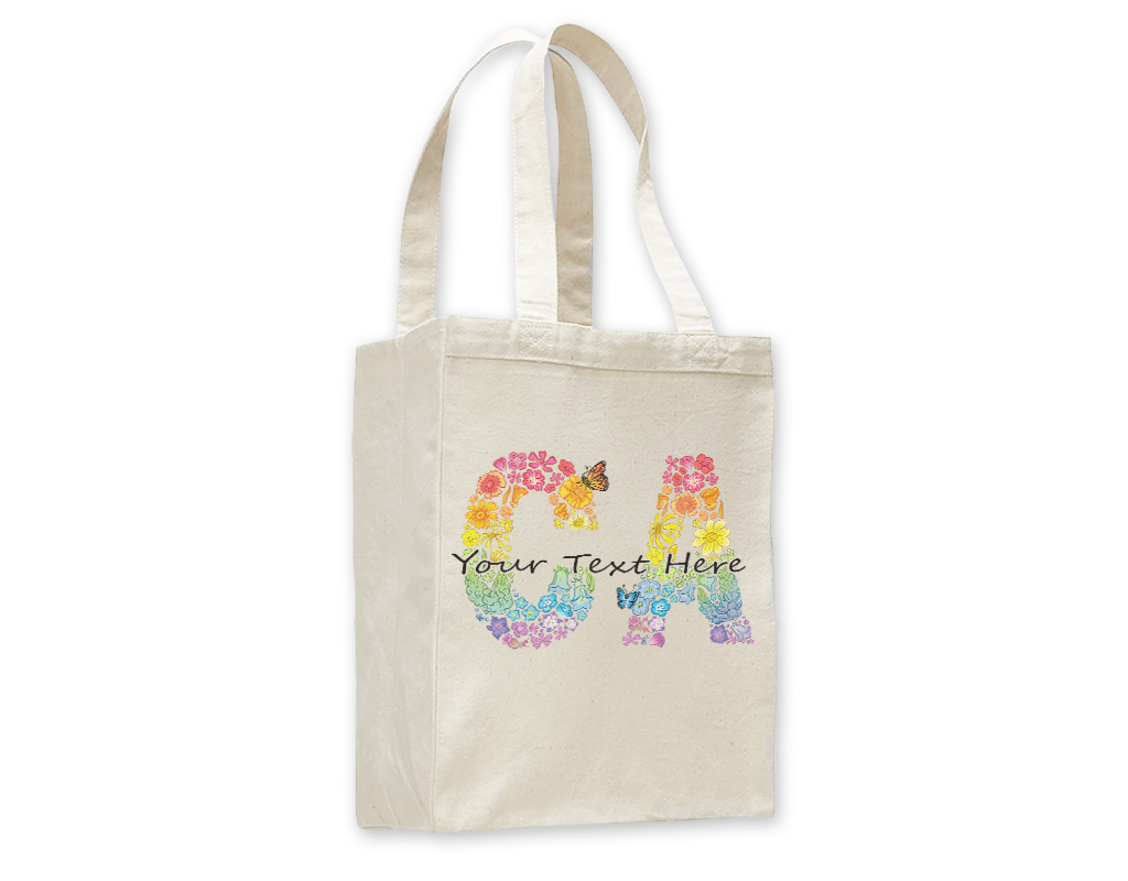 SF Mercantile Rainbow Floral CA Custom Totes