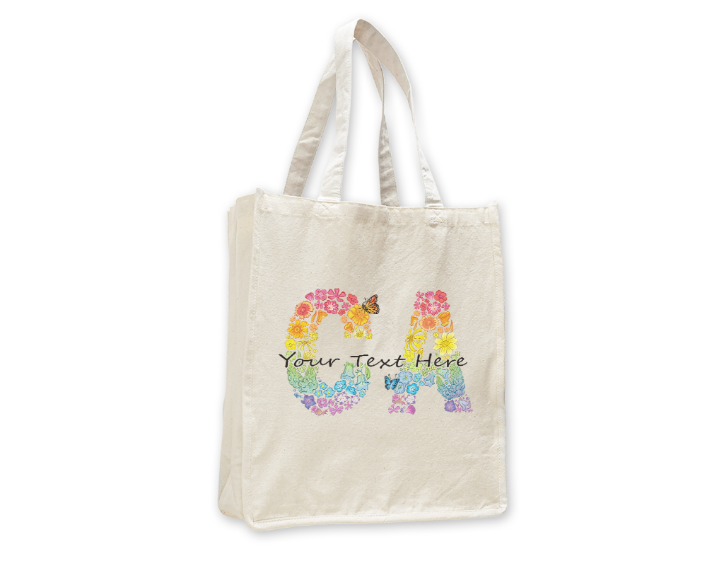 SF Mercantile Rainbow Floral CA Custom Totes