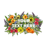 SF Mercantile Floral Text Custom Totes
