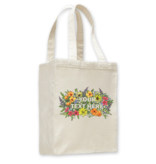SF Mercantile Floral Text Custom Totes