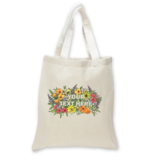 SF Mercantile Floral Text Custom Totes