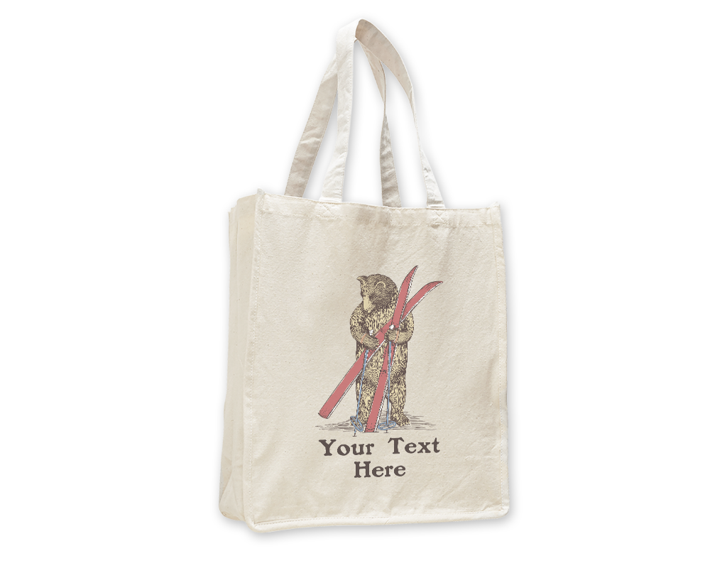 SF Mercantile Ski Bear Custom Totes