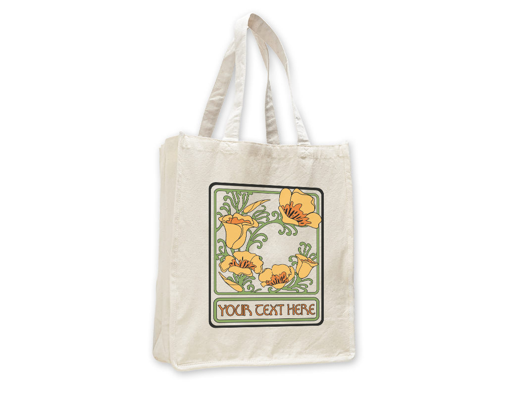 SF Mercantile Nouveau Poppies Custom Totes