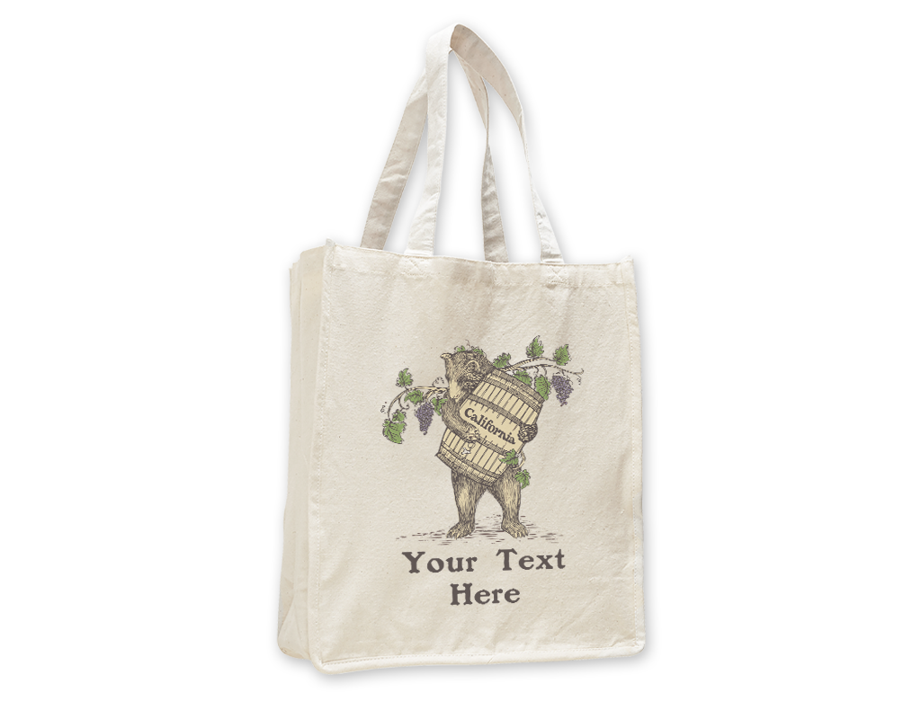 SF Mercantile Wine Bear Custom Totes