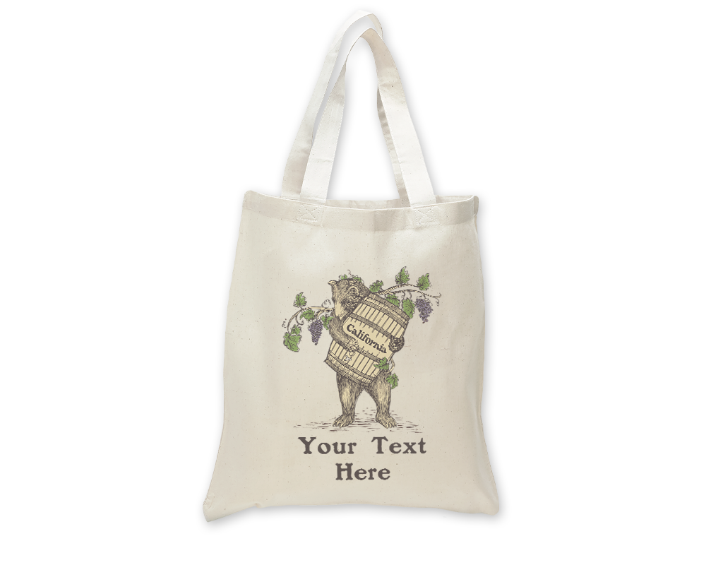 SF Mercantile Wine Bear Custom Totes